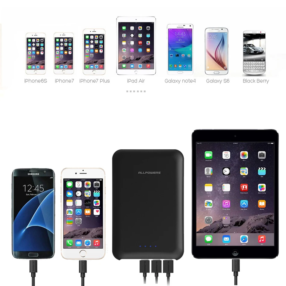 High Capacity Real 30000mAh Power Bank Li-polymer Rechargeable Phone External Battery Charger Backup Battery for Phones Tablets