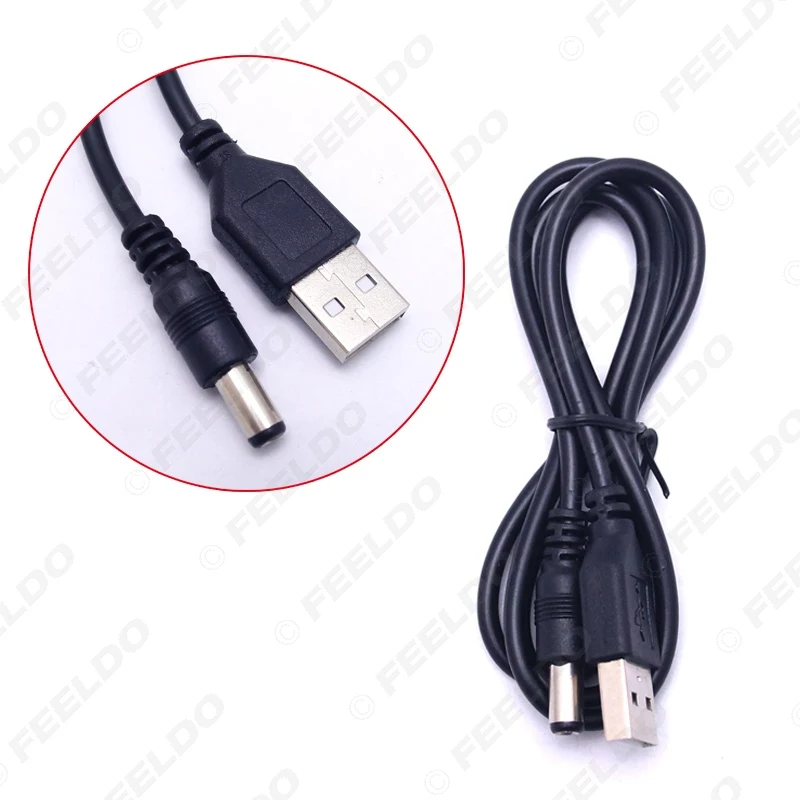 Разъем кабеля питания FEELDO черный 85 см с USB 2 0 на 5 мм x 1 в постоянного тока разъем
