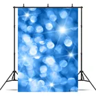 Тканевый фон для фотосъемки с изображением боке, голубого цвета, реквизит для фотосъемки, вечеринки, детской видеосъемки, напечатанный фон для фотостудии