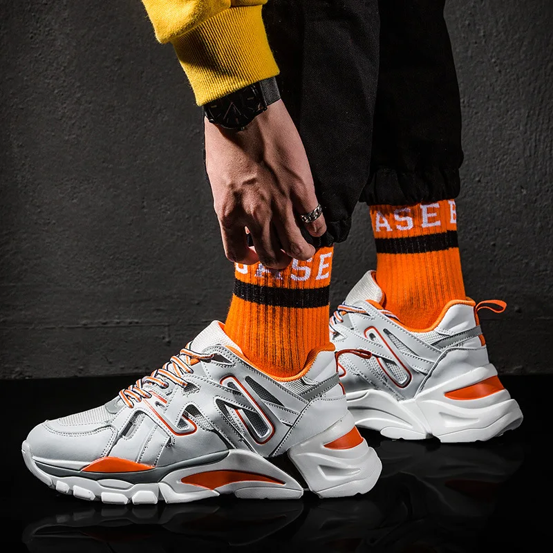 Hip Hop Trainers Chunky Sneakers Men Flats Platform Shoes Breathable Fashion Kanye West Tenis Zapatos Hombre Footwear | Обувь