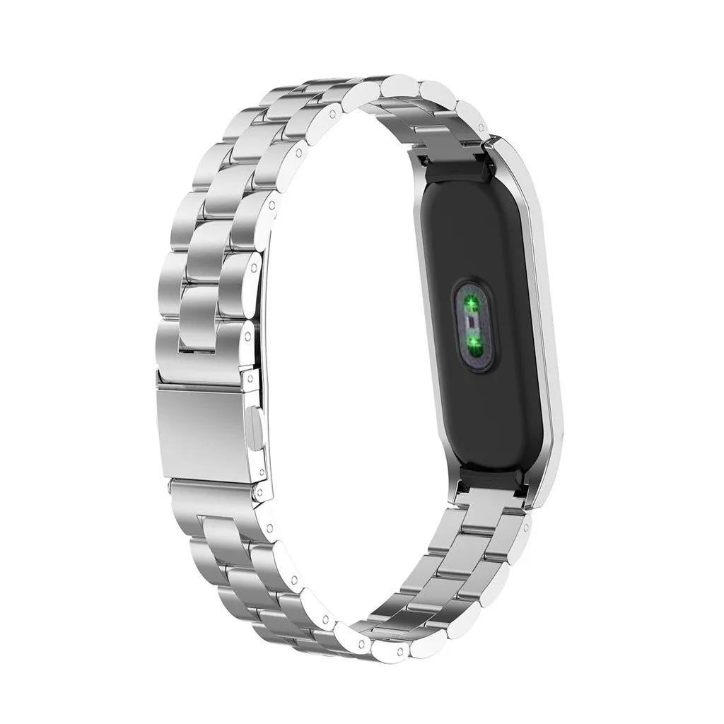 Сменный ремешок из нержавеющей стали для Xiao mi Band 3 mi band Band 3 Роскошные Металлические Полосы деловые стильные ремни