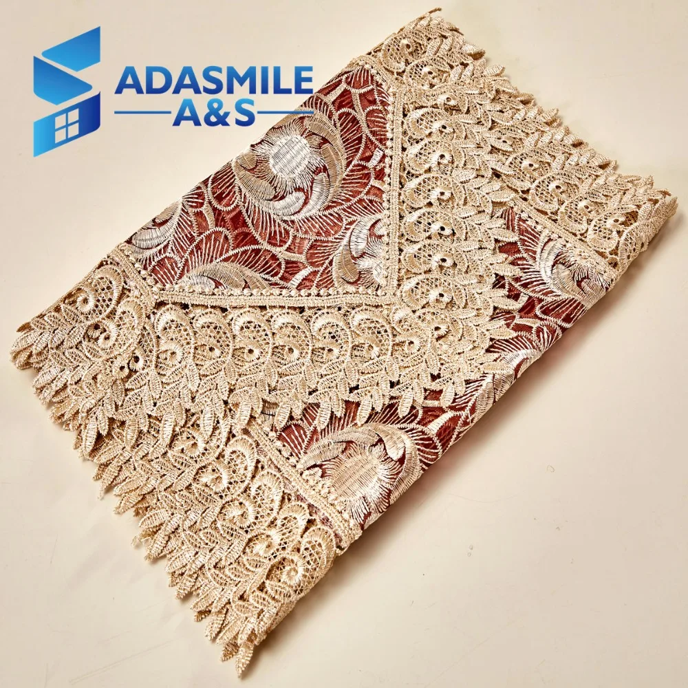 Кружевная настольная скатерть из стекловолокна с цветочной вышивкой роскошная