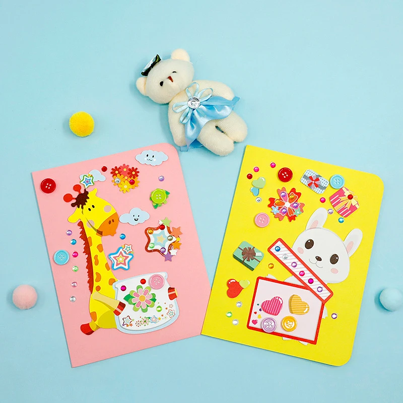 3 шт./лот сделай сам бумажные поздравительные открытки ручной работы с