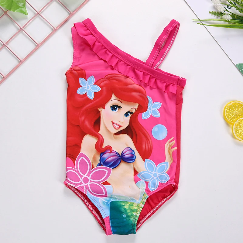 2018 цельный купальный костюм с рисунком для девочек детский детей 2 5 лет пляжная