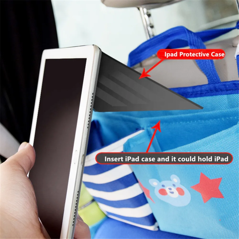 Мультяшный автомобильный Органайзер сумка для хранения на Автокресло держатель