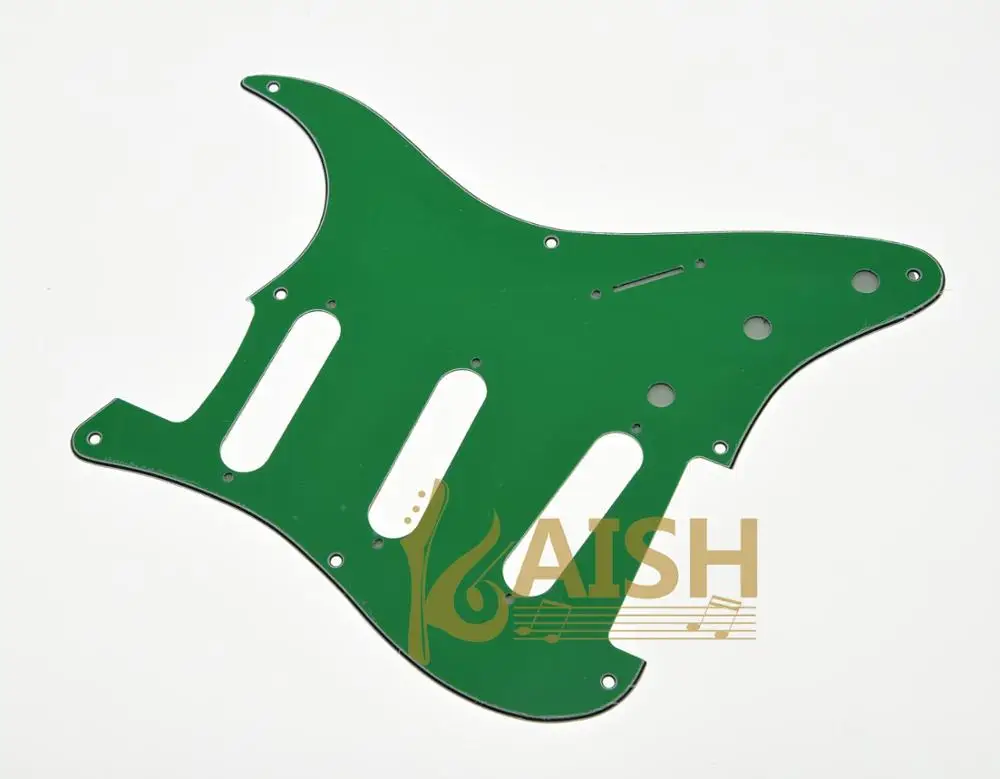 Green KAISH USA Винтаж 8 отверстий ST Strat Гитара Накладка для защиты деки с винтами ST Scrach пластина различных цветов подходит для Fender - Цвет: Green