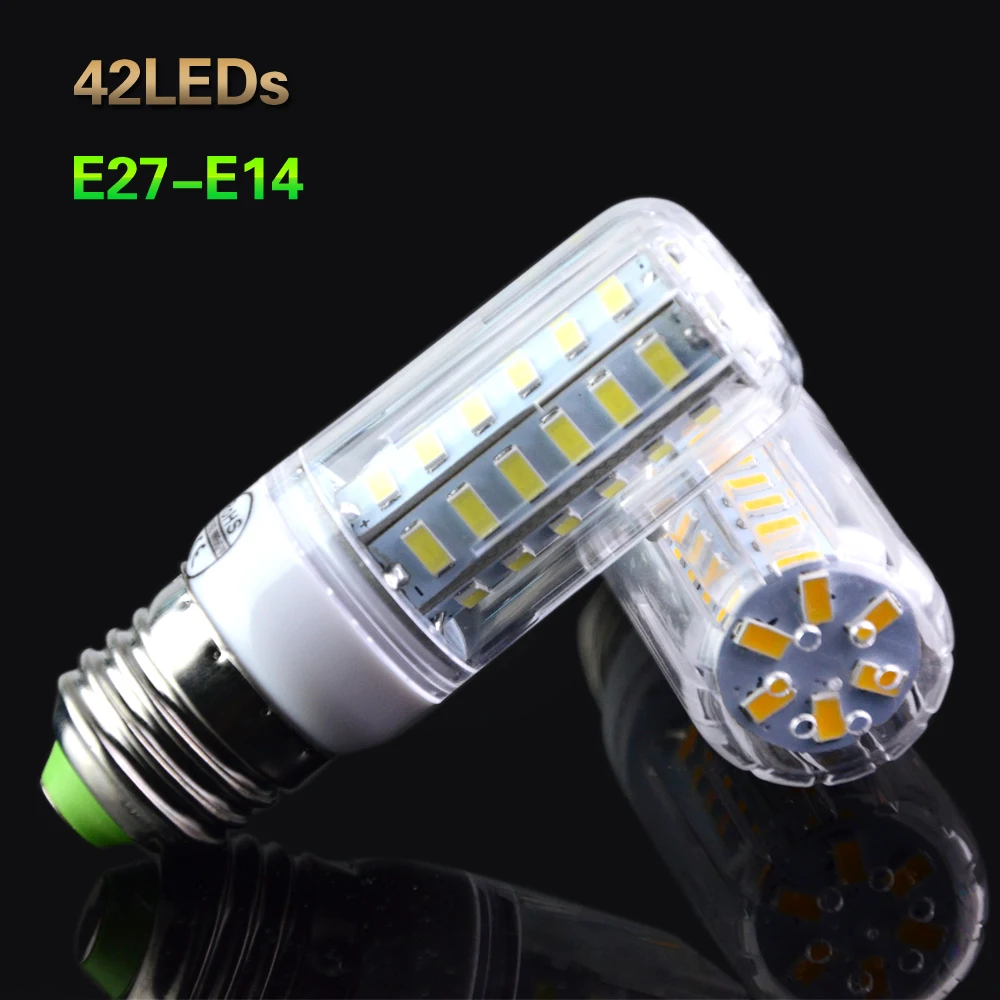Светодиодный лампа AC 220 V 230 V E14 E27 лампочек SMD 5730 24 30 42 64 80 89 108 136 светодиодный s ампулы Bombillas Освещение для дома