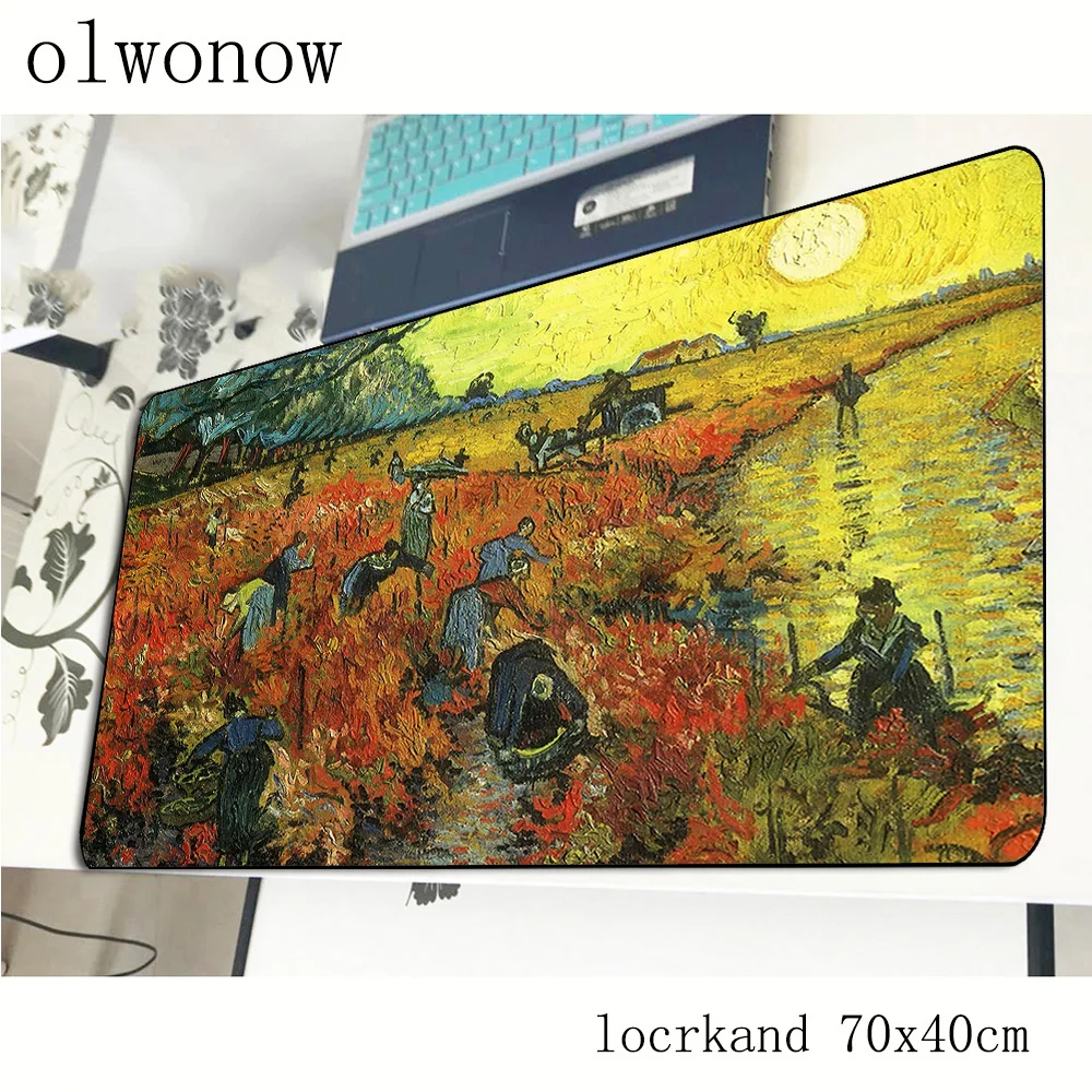 Ван Гог коврик для мыши с изображением 700x400x3 мм дня рождения игровой геймер игра