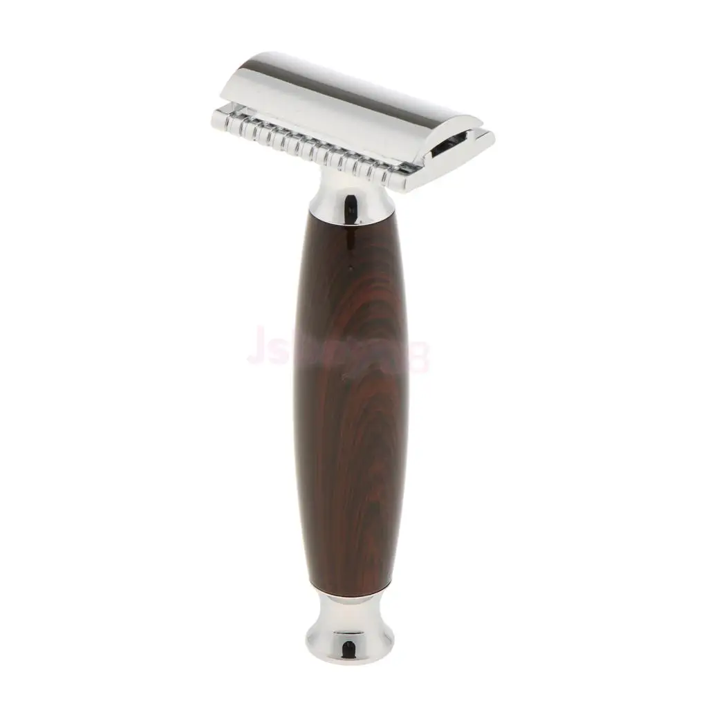 Мужская классическая бритва с двойными краями и деревянной ручкой|classic shaver|double