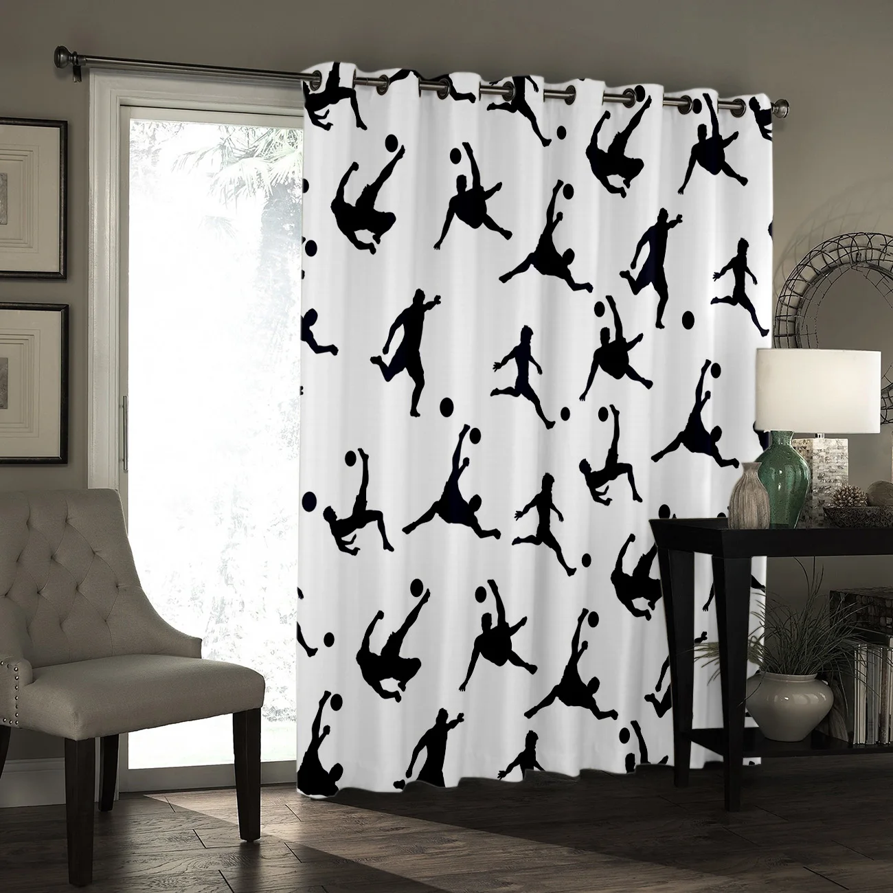 Футбол катрун каракули 3D оконные шторы для гостиной спальни кухни Cortinas Para Sala De Estar