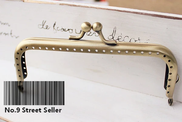 

10pcs/lot DIY 12.5cm Smooth Metal Purse Frame Handle for Bag Sewing Craft Tailor Sewer