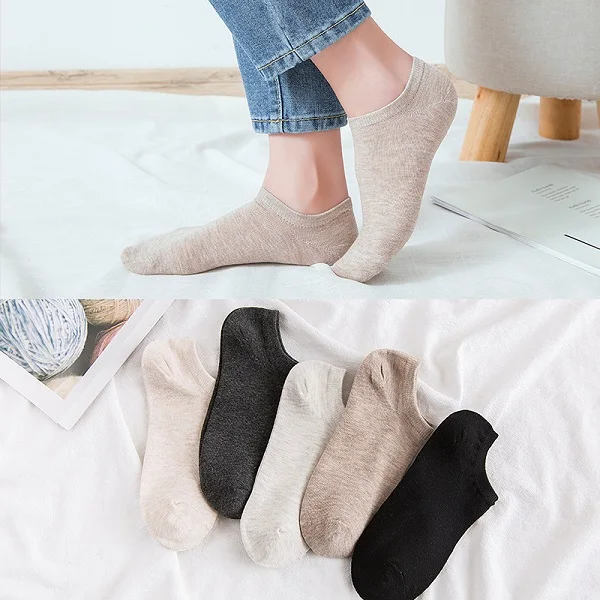 906-04 Socks 5 пар = 10 шт.; носки для детей с персонажами из мультфильмов Для женщин носки для девочек новые летние хлопковые незаметные носки с милыми животными для девочек безбортные носки Harajuku Дышащие носки - Цвет: 906-04 Socks