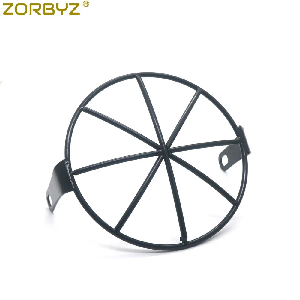 ZORBYZ 6," Ретро Винтаж мотоцикл черный Гриль боковое Крепление Фары маска для CG125 GN125 кафе гонщик на заказ