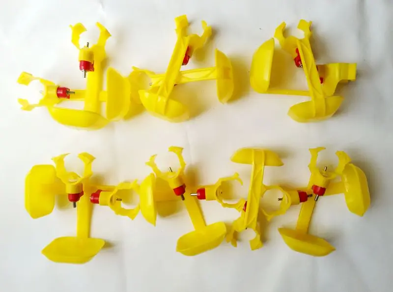 50 шт./лот наборы капельных чашек для курицы перепелок птицы воды сосков фидер