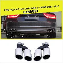 Нержавеющая сталь Авто выхлопных советы выхлопные трубы Планки для Audi A7 2013