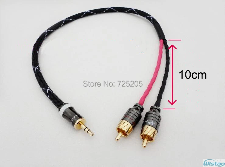 Hi Fi 3 5 мм до 2 RCA стерео кабель Budweiser Canare Профессиональный трансляционный аудио
