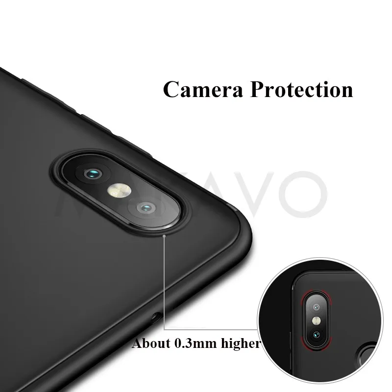 MAKAVO Case For Xiaomi Mi A2 Lite Redmi 6 Pro 360 Protection Soft Silicone Matte Cover 6A Phone Cases |