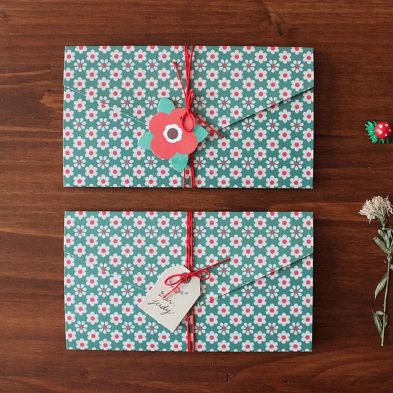 4 шт./компл. винтажные конверты Пригласительные открытки Счастливого Рождества