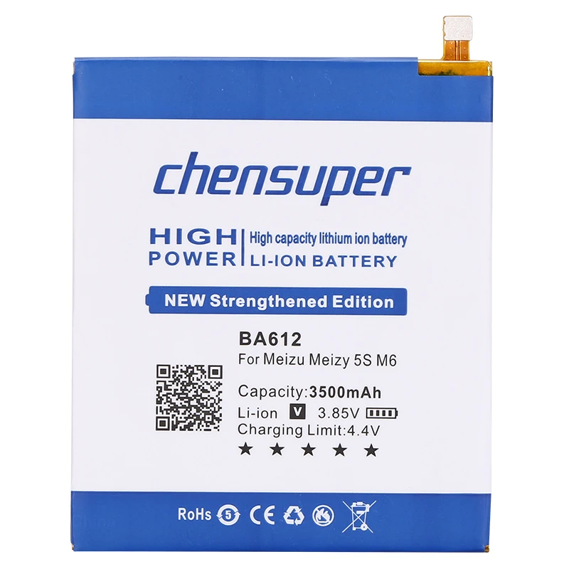 Аккумулятор chensuper на 3500 мач для Meizu Meizy 5S M6 12M M5M612Q M5S BA612 + бесплатные инструменты |