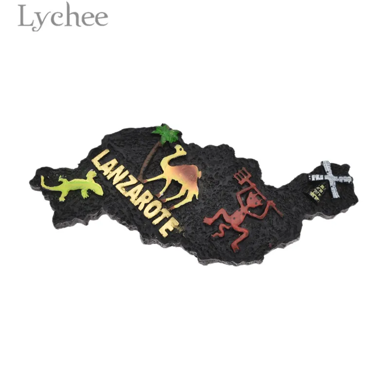 Магнит на холодильник Lychee Life Spain Lanzarote из смолы креативный 3D пейзаж магнит