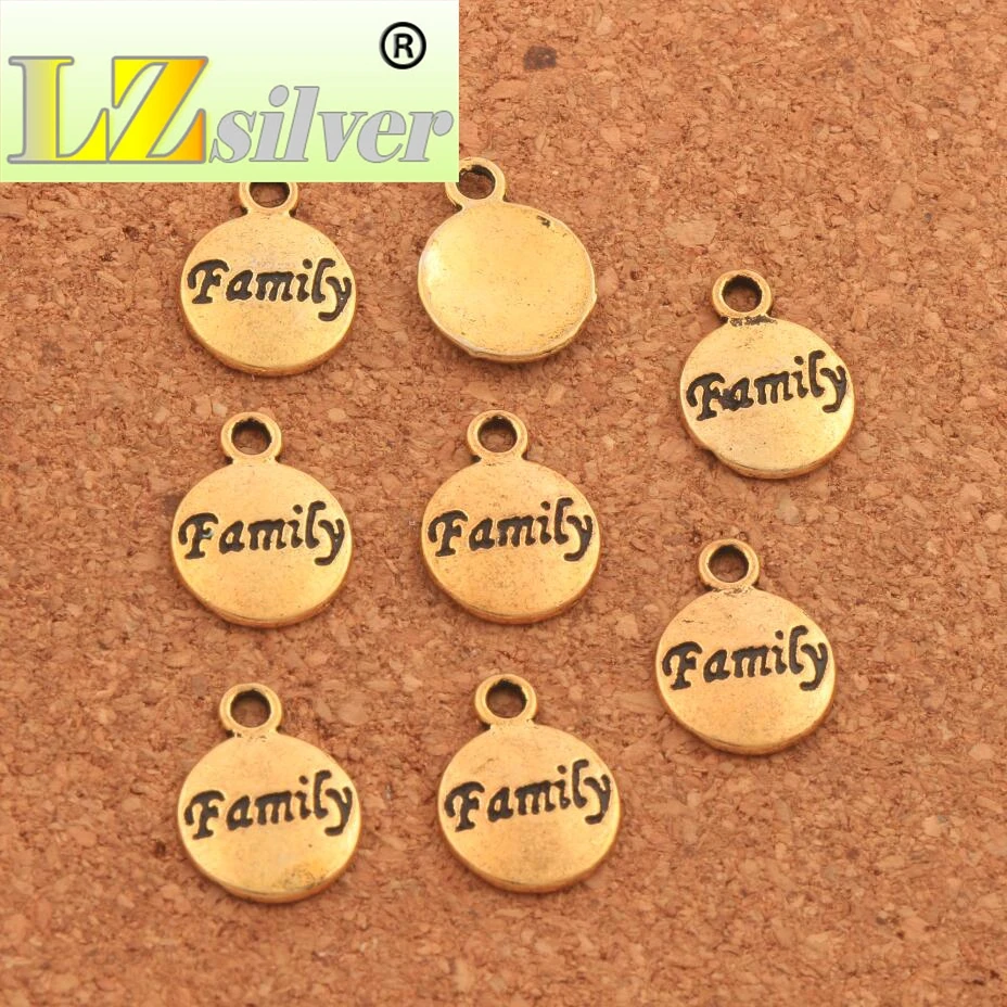 

Family Round Charm Beads 15.4x11.7mm 200pcs zinc alloy Bronze Pendants Jewelry DIY L355