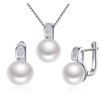 original sinya 925 sterling silver jewelry set freshwater pearls earring necklace set for women girl ladies best gift for lovers
