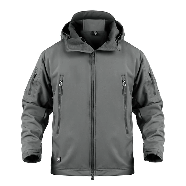 2 Waterproof Windproof Soft Shell Military Camouflage Jackets Men Hooded Winter Warm SoftShell Tactical Fleece Flight Jacket Men - Цвет: 2
