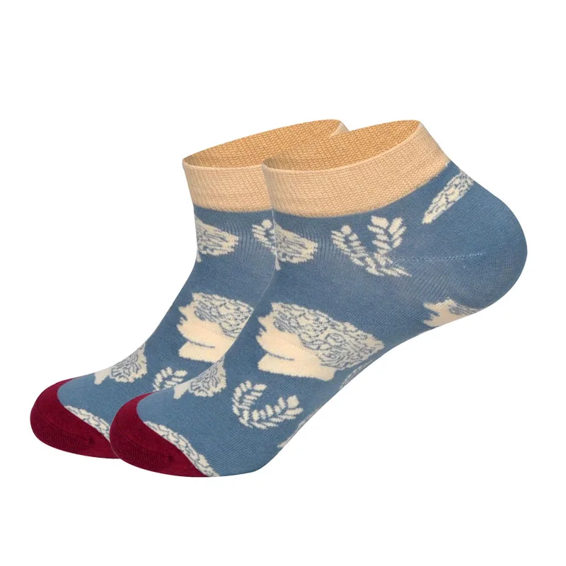 Downstairs Summer New Cool Boat Socks For Eur38-43 Brand Designer Streetwear Men/Women Lowcut Ankle Calcetines - Цвет: C14