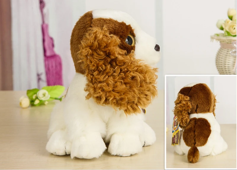 Реалистичная кокер-спаниель плюшевые игрушки для собак милая большая собака с