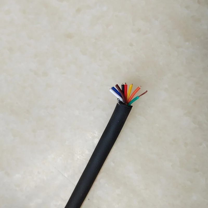 2 шт./лот 10 футов 3 м выдвижной 90 градусов 8x28AWG OD5.0 мм ТПУ спиральный кабель