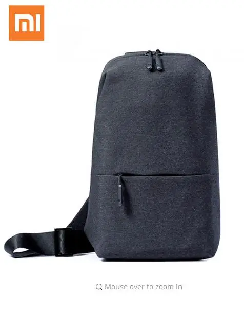 dark grey Xiaomi Mi рюкзак 4L Полиэстер Сумка городской досуг спорт нагрудный пакет сумки маленький размер плеча унисекс рюкзак для мужчин и женщин - Цвет: dark grey