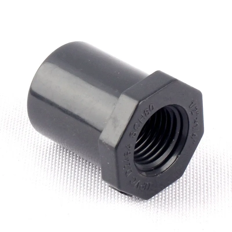 

NuoNuoWell 1/4" To 1/2" US Standard ANSI SCH80 Female Thread Bushing Pipe Connectors Plastic Tube Parts Irrigation Hose Joint