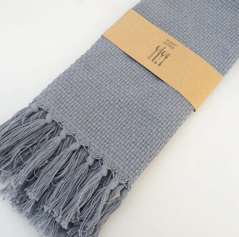 2 шт./комплект французский стиль кисточка бахрома хлопок вязаный стол