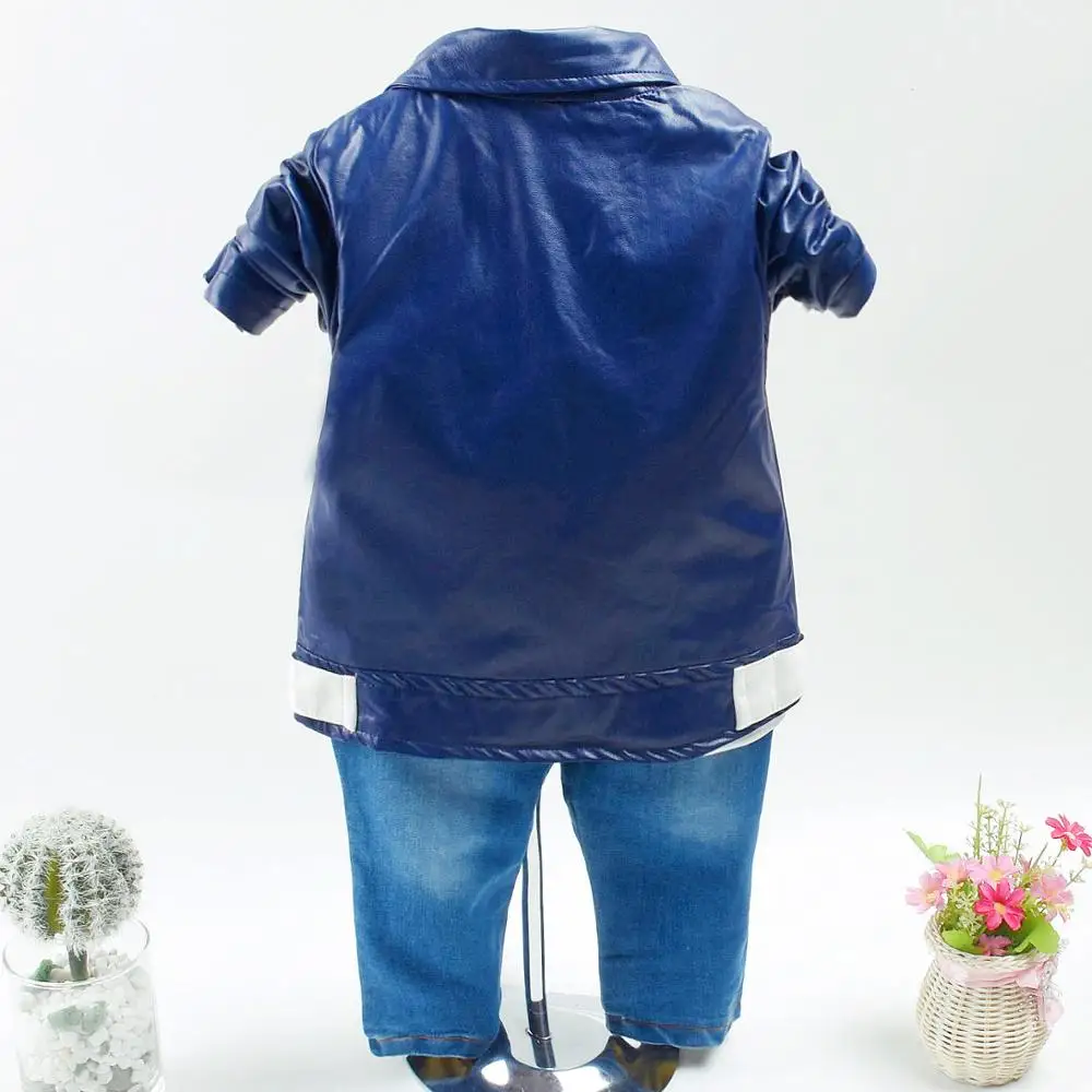 Куртка на молнии и джинсы из искусственной кожи возраст от 6 месяцев до 3 лет |