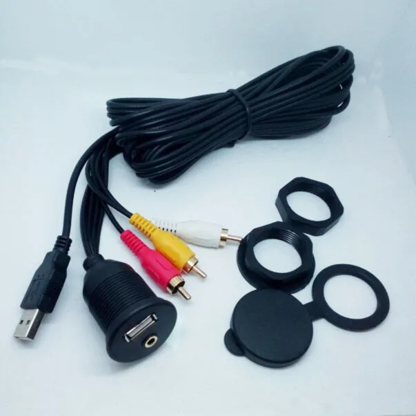 30 шт. x USB 2 0 и 3 RCA штекер 5 мм Женский Кабель-адаптер с автомобильным креплением |