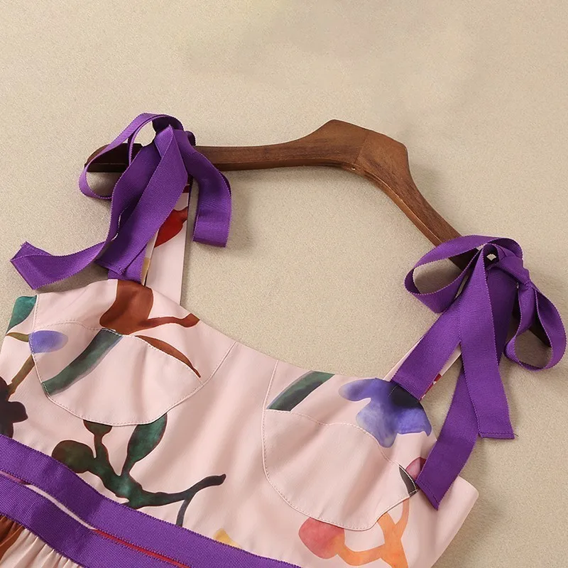 CHICEVER летнее элегантное платье с цветочным принтом для женщин без бретелек