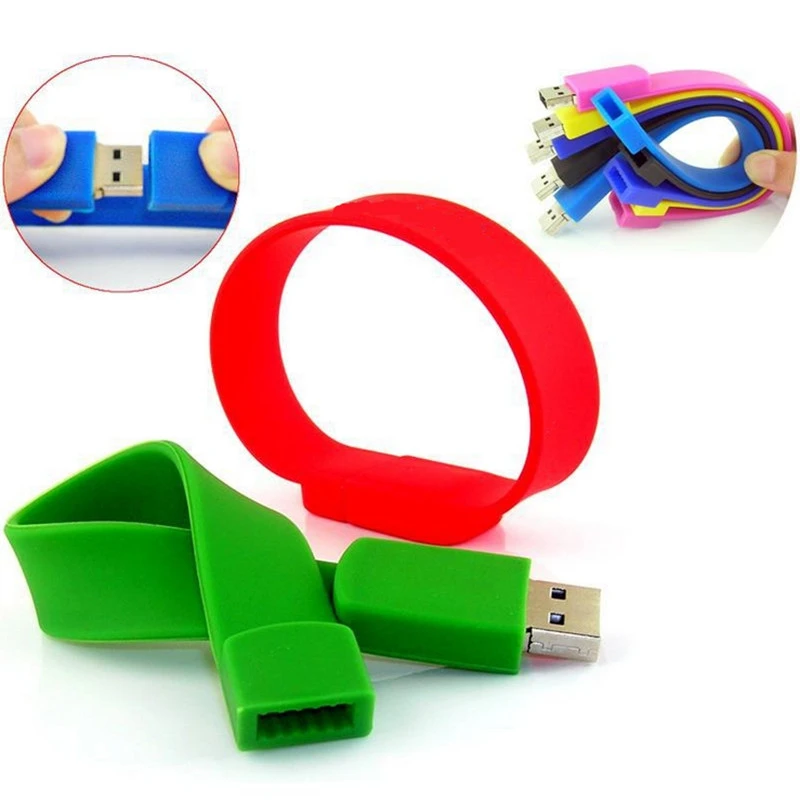 BRU 128M512MB1GBB2GB USB флеш-накопитель силиконовый браслет персональный флэш-диск память