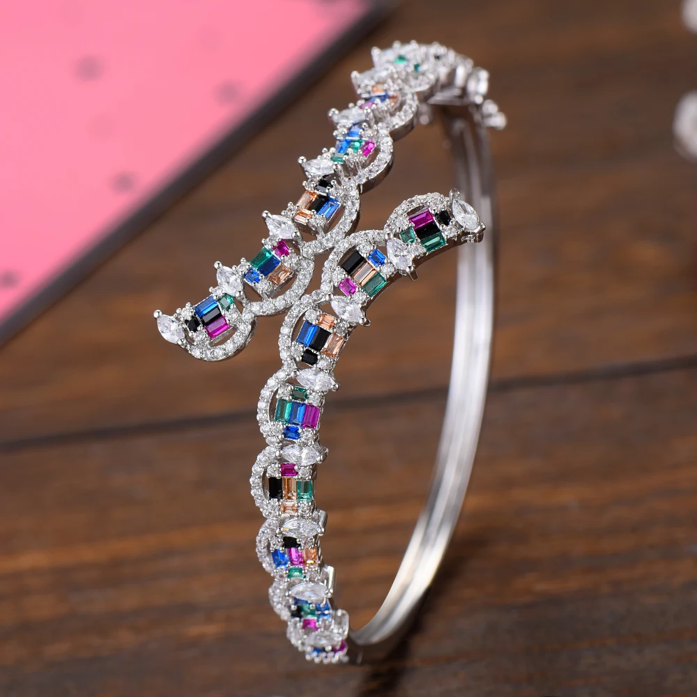 Missvikki Топ ручной работы полный Кубический Цирконий Роскошные серьги браслеты