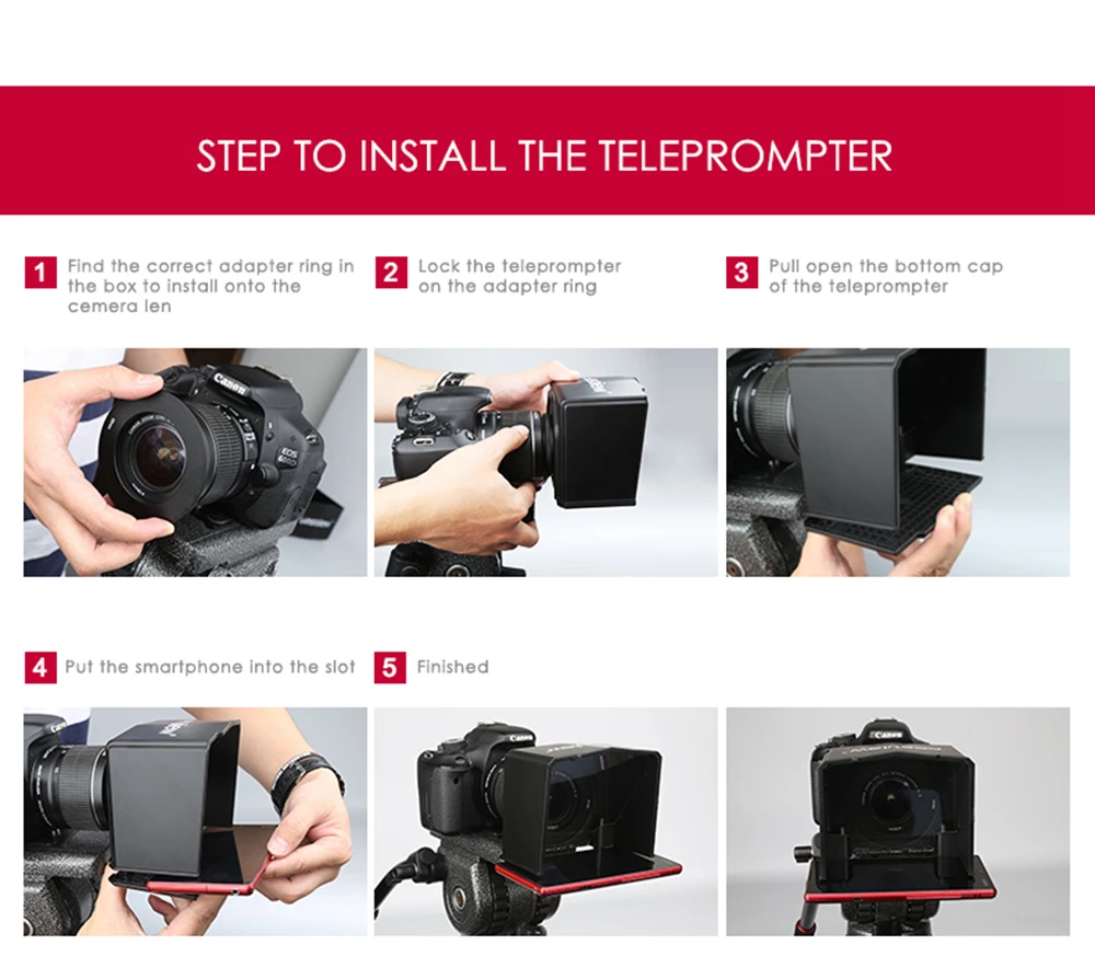 Bestview видео смартфон Teleprompter для Canon Nikon DSLR камера фото студия для Youtube интервью телефон приложение Teleprompter