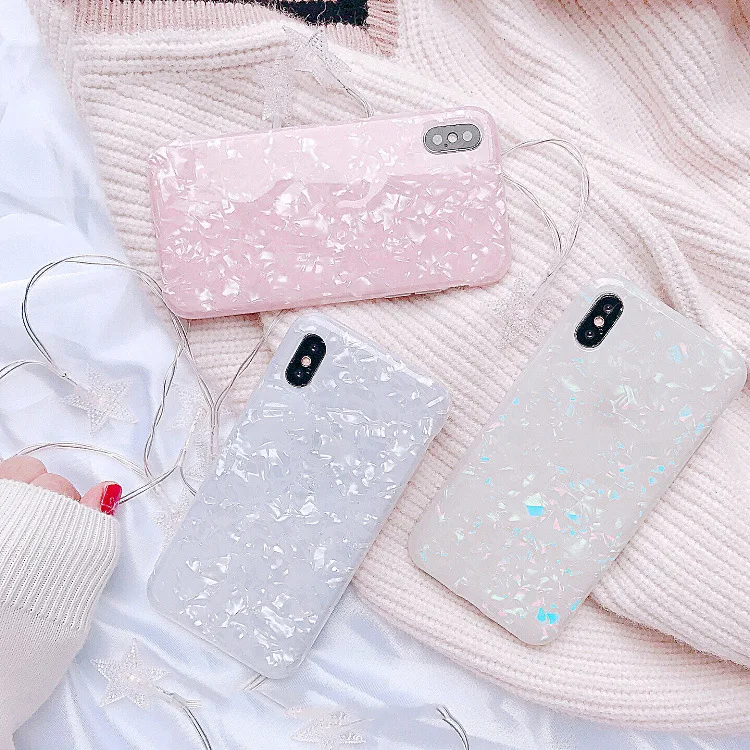 

marble Phone Case For Samsung Galaxy S10 S10plus S9 S8 plus Dream Shell Pattern Cases Soft TPU Silicone for Samsung S9plus coque