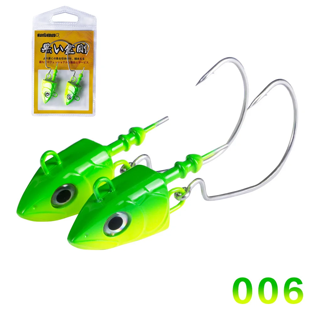 head-006 Hunthouse black minnow easy shinner свинцовая джиг головная Мягкая приманка pescar leurre для рыбалки бас 25 г 40 г 60 г 90 г 120 г стиль - Цвет: head-006
