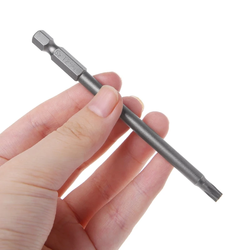 10 шт./компл. 100 мм 1/4 дюймовые шестигранные магнитной головки Torx насадки для