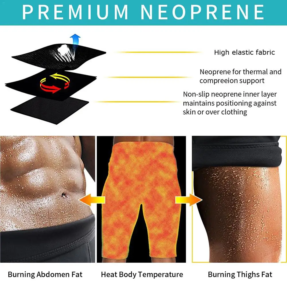 Мужские боксерские штаны горячие тренировочные для сауны шорты бодибилдинга и