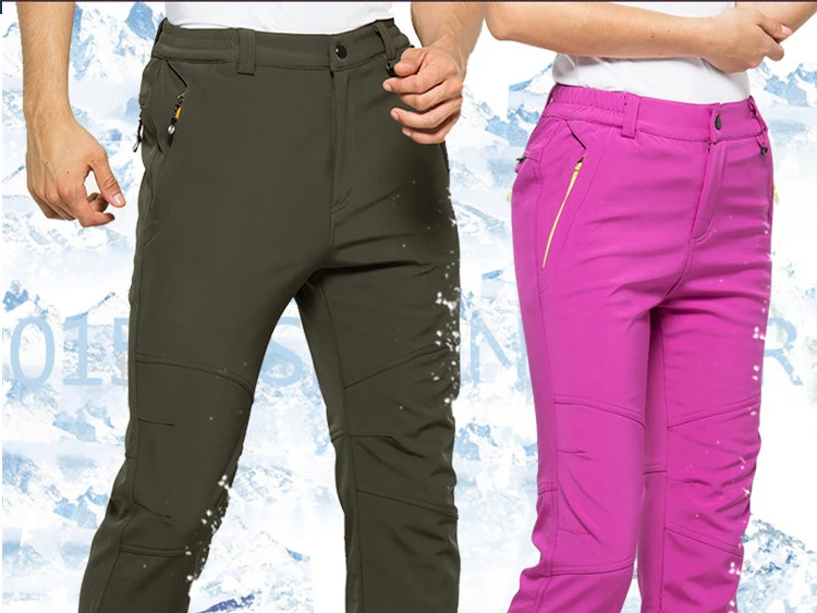 LoClimb M-7XL, мужские зимние походные брюки для кемпинга, мужские водонепроницаемые ветрозащитные флисовые брюки Софтшелл для походов, лыжных видов спорта, AM207