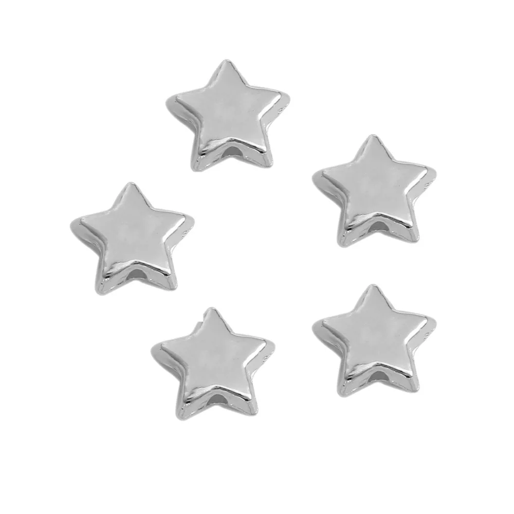 DoreenBeads CCB Пластиковые серебряные бусины пентаграмма звездный стиль DIY компоненты
