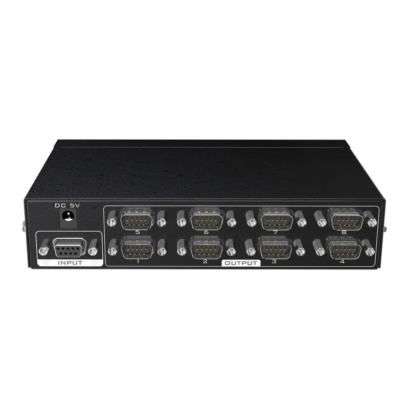 Сплиттер с 8 портами RS232 Divisore DB9 серия Protocollo di Trasferimento Dori COM con Adattatore Alimentazione|com port