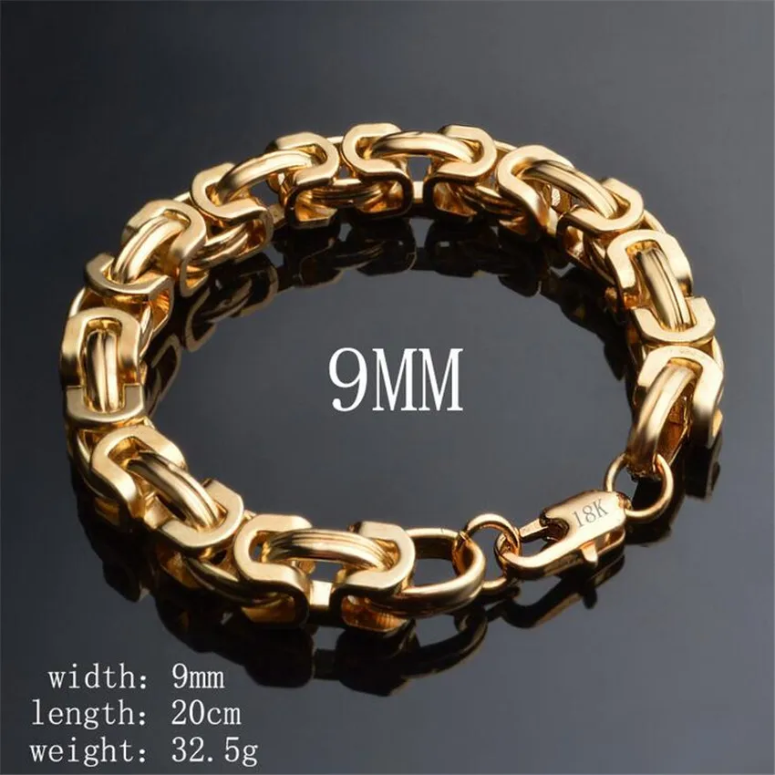 Оптовая продажа 9 мм модный браслет из Дубая ювелирные изделия золотой цвет