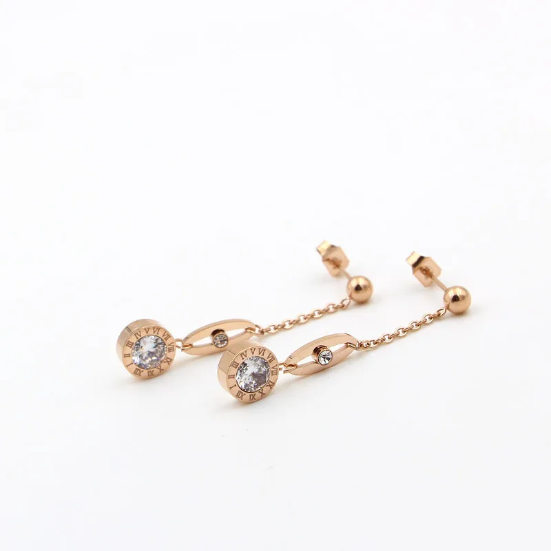 Длинные Стильные серьги Martick в форме лезвия круглые подвески с римскими цифрами и