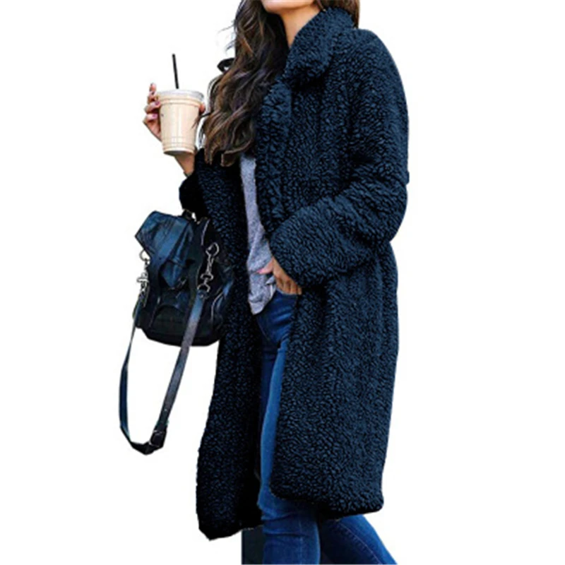 New Autumn Winter Big Size Female Fur Coat Cardigan Casual Large Size Warm Women Fur Jacket Loose Faux fur Outerwear Coats J908