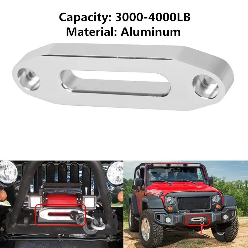Hot Sale Sliver For 5600.3096 MAGNA Polished Aluminum Universal ATV/UTV Hawse Fairlead Synthetic Rope with screws Jeep | Автомобили и
